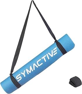 Amazon Brand - Symactive 4mm Anti-Skid Lightweight Sweat/Dirt Proof EVA Yoga Mat for Gym & Outdoor Workout for Men/Women (Blue)