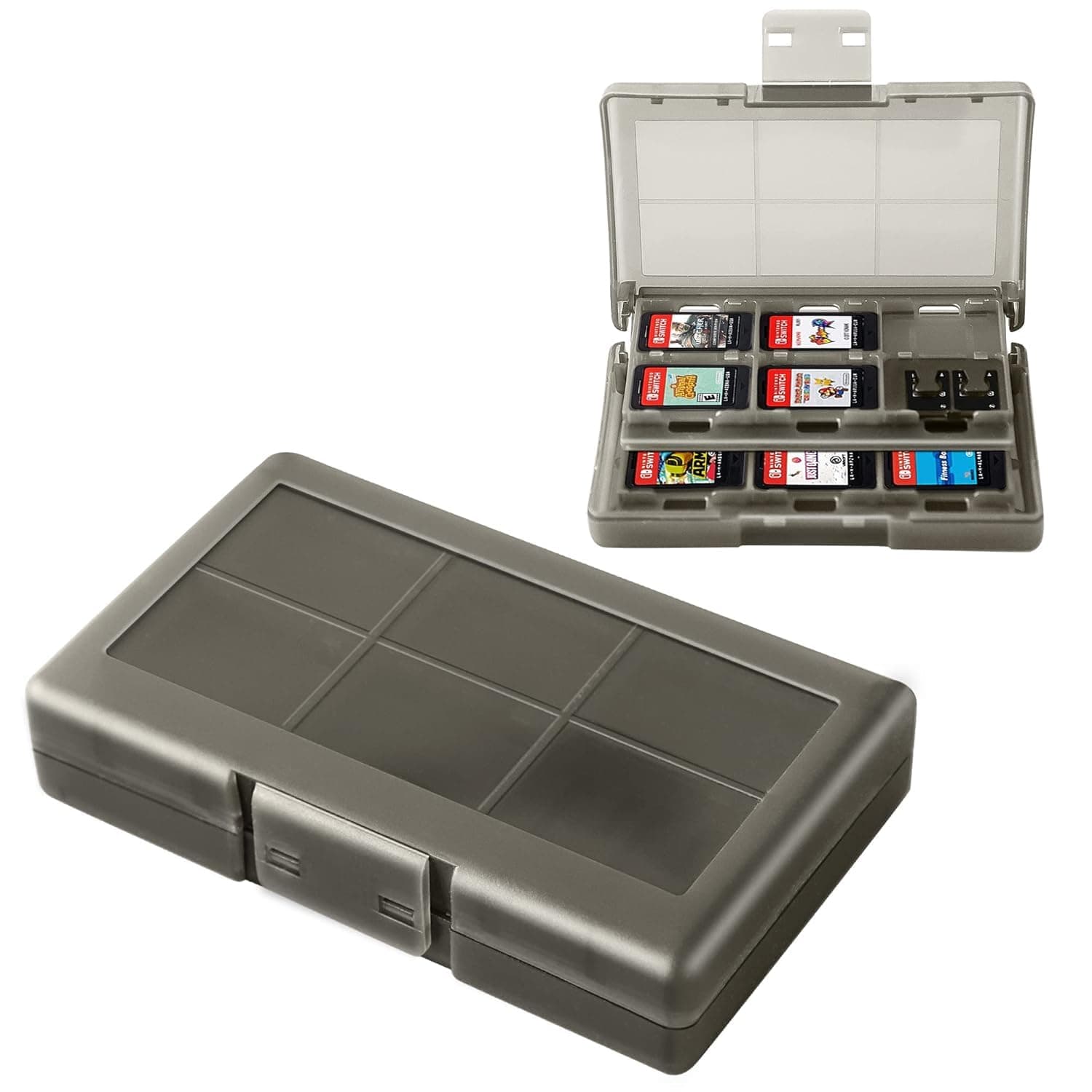 New World Game Card Case Holder for Nintendo Switch, 24-in-1 Game Storage Case Compatible with Nintendo Switch/ Switch Lite/ Switch OLED/Switch V2 Catridge Storage Box with Micro SD Card Holder
