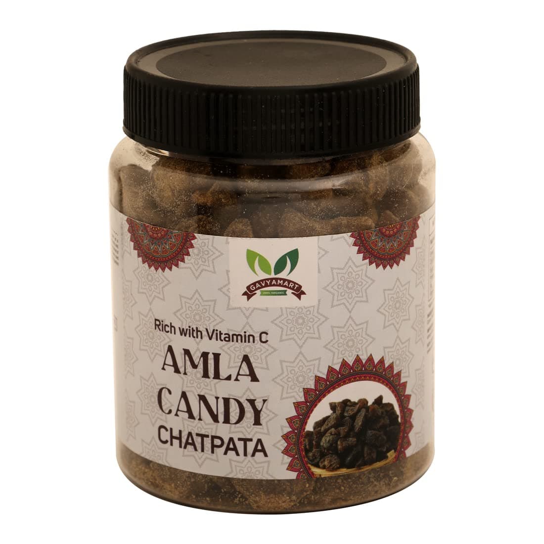 GAVYAMART Amla Candy | Dry Berries | Best for Eyes, For Eyes, Hairs Low-Calorie Dry Fruit Snack and 100% Natural Indian Salty Gooseberry 350 g (Amla Candy Chatpata)