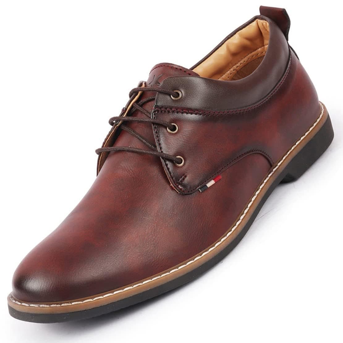 FAUSTO Men's Formal Lace Up Oxford Shoes for Office|Meetings|Daily|Comfort|Fashion|Stylish|Parties|Outdoor|Occasions|TPR Welted Sole (6-13 UK)