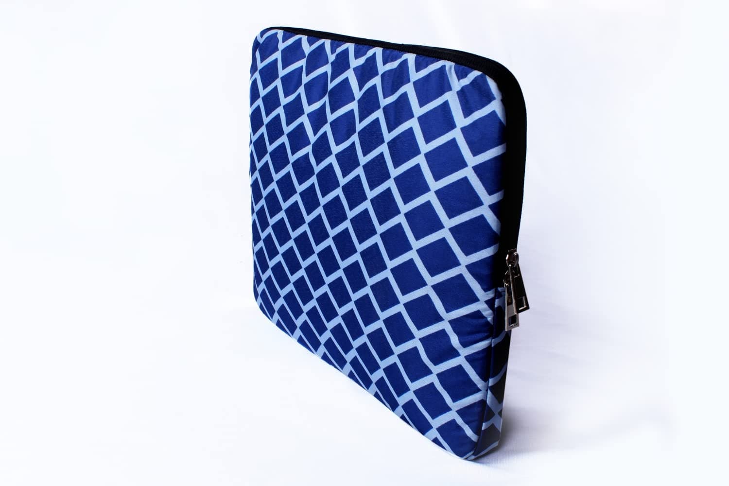Stylista Laptop Case Pouch Sleeve for 8 Inch Zippered Cover Laptop Waterproof Polyester Fabric Check Blue