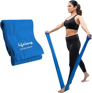 Lifelong Resistance Bands | 6.9kg, Extra Heavy| Ideal for Home Exercise, Gym Toning | Durable Latex Thera Bands for Fitness, Yoga, Pilates | Resistance Band for Men & Women (Blue)
