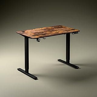 Green Soul Imperium Neo Smart Height Adjustable Table for Office Work | Sit Stand Desk with Integrated Charging | Advance Memory Preset | 3 Year Warranty | (Antique Wood,1000 x 600 Top)