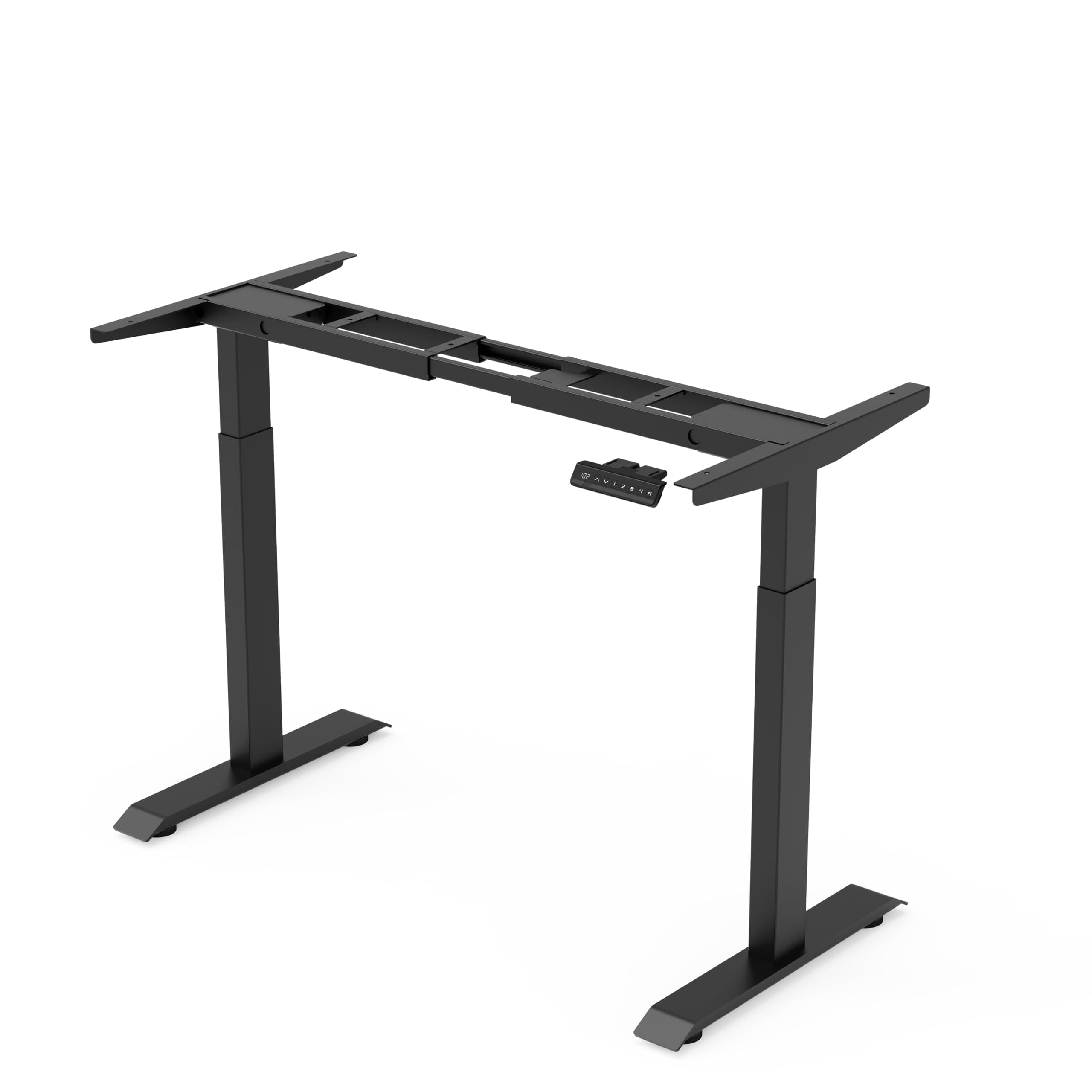 ErgoYou - Electric Height Adjustable Standing Table - Heavy Duty - Dual Motor 2 Stage - 150 Kgs Max Weight Capacity - E2 Series Black - Ergonomic Sit Stand Desk (No Table Top, Only Steel Frame)