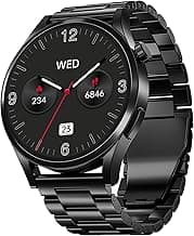 boAt Chrome Horizon, Premium Metal Body, Video Watch Faces, 1.51”(3.83cm) AMOLED Round Display, HRV & VO2 Max, Auto-Activity Detection, ASAP Charge, HRV Smartwatch for Men & Women (Steel Black)