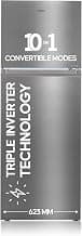 Haier 328 L 3 Star Frost Free Top Mount Double Door Refrigerator | Convertible 10-in-1 | Triple Inverter & Fan Motor Technology | Twist Ice Maker (HEF-333TS-P, Inox Steel)