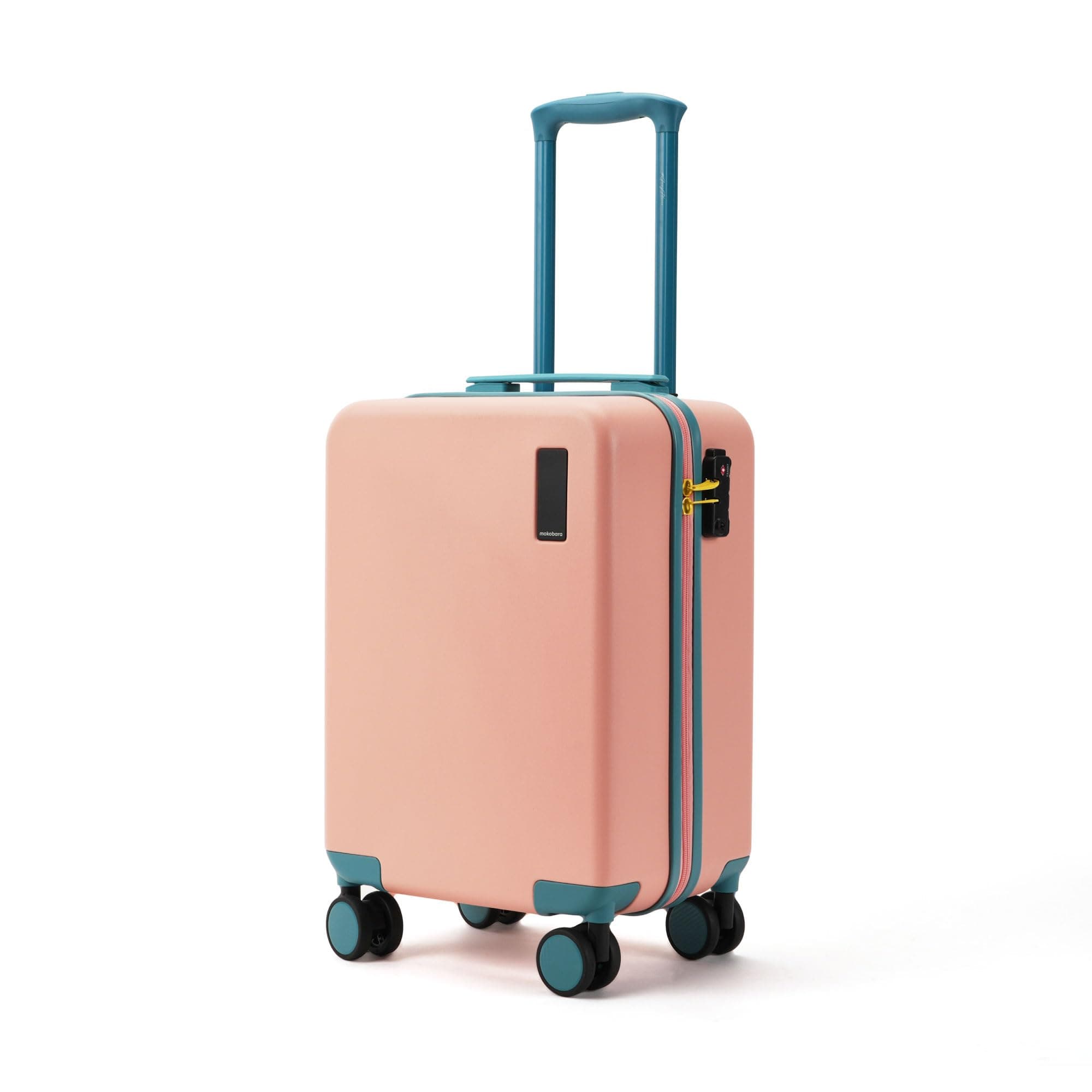 MOKOBARA Moko Blocks Kids Trolley Bag (7-12 Years) 51cm 32L Pink | Mini Suitcase Polycarbonate Hard Shell 360 Silent Wheels Telescopic Handle Water Resistant Travel Luggage For Boys And Girls