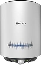 Bajaj Shield Series New Shakti 15L Storage Wall Mount Water Heater For Home, 5-Star Rated Geyser, Child Safety Mode, 10-Yr Tank, 6-Yr Element, 4-Yr Product Warranty, White & Grey