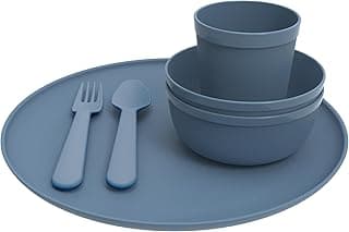 All Time Plastic Microwave Safe Unbreakable Round Dinner Set of 6 | Picnic Set | Dinnerware | BPA Free | Food Grade Safe | Kitchenware | Blue Color