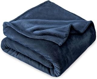 VAS COLLECTIONS Premium Plush Single Blanket | 300 GSM Lightweight Cozy Soft for Bed, Sofa, Couch, Travel & Camping| 150x220 cm or 60X86 inches | Blue