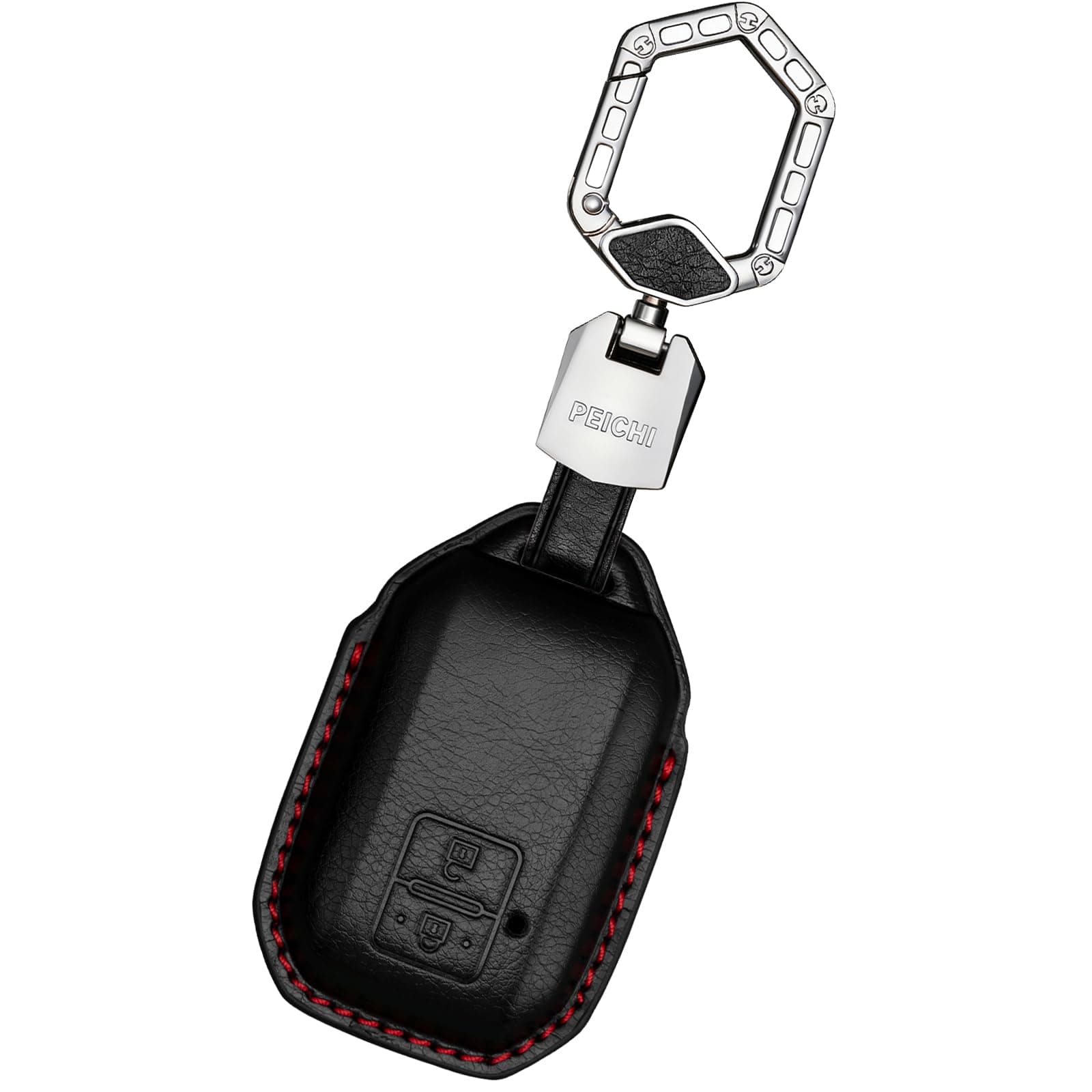 Metal Key Cover Compatible for Suzuki Grand Vitara(A2-Black) | Compatible with Baleno, XL6, Swift, Brezza, Celerio, Ignis, Ertiga, Hyryder 2 Button Protective Shell
