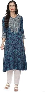 Rangriti Blue Liva A-Line Kurta