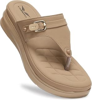 Carrito, Women Wedge Heels Thong Sandals| Comfortable Flats Sandals | Comfort Orthopaedic Sandals for Women| Doctor Slippers/Flip-Flops | Arch Support & Heel Cushion | Lightweight Anti-Skid Sole | Ultra-Cushioned Shock Absorbing Footbed | Available in Open Toe & Toe Separator Style