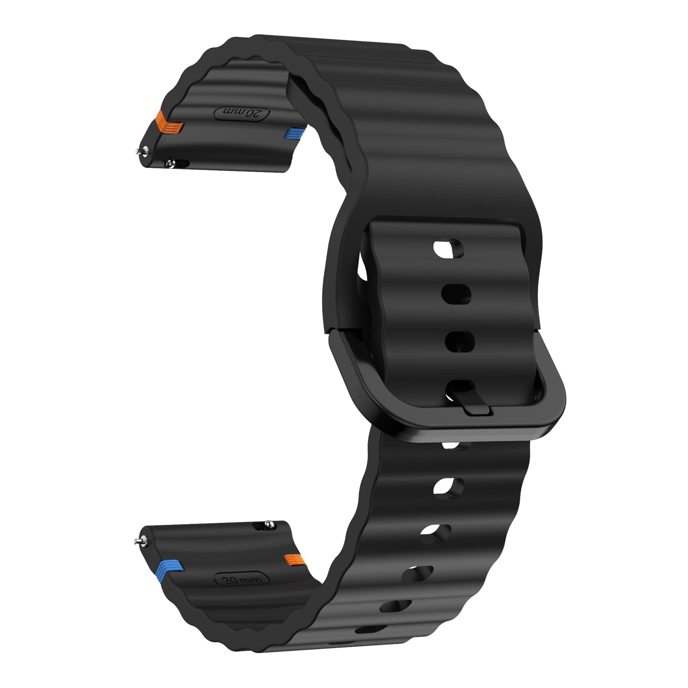 NOTYEX 22mm New Metal Buckle Original Colourful Stiching Points Silicone Strap Band Compatible with Samsung Gear Live, Fastrack Reflex Nitro, Garmin Fenix Chronos, Dizo Watch R Talk | D Talk, Honor Watch Dream Smartwatch Bands
