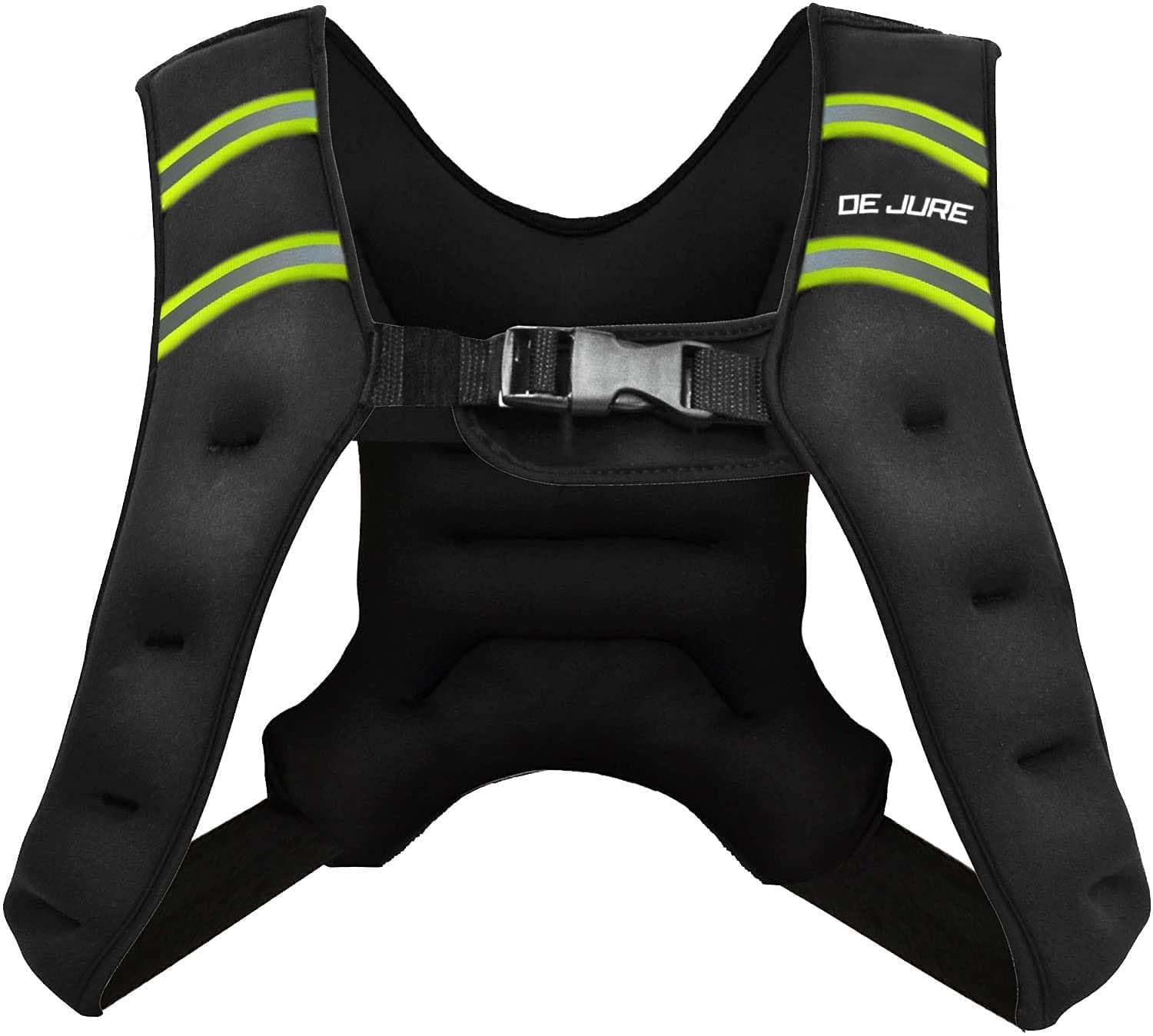 De Jure Fitness Durable & Adjustable Body Weighted Vest – 5Kg | Premium Gym & Workout Equipment | Fitness Jacket for Men & Women | Military-Style Training Vest (Black, 2.5 Kg)