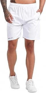 BLUE STAR SHARK Athletic Sports Shorts for Men with Zip Pockets and Elastic Waistband Quick Dry Lightweight Activewear.