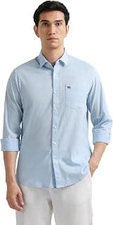 Arrow Solid Slim Fit Mens Casual Shirts - 100% Cotton, Breathable & Comfortable, Full Sleeves Shirts for Men