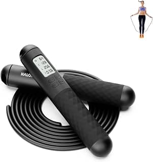 Halohop Skipping Rope for Man Women with Counter Jumping Rope with Adjustable Jumping Rope for Men Exercise Fitness Tangle-Free Rapid Speed Professional Skipping Rope