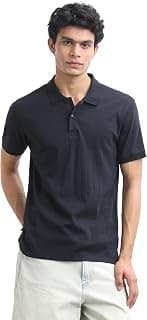 Flying Machine Men's Regular Fit Polo T-Shirt | Self-Design Pattern