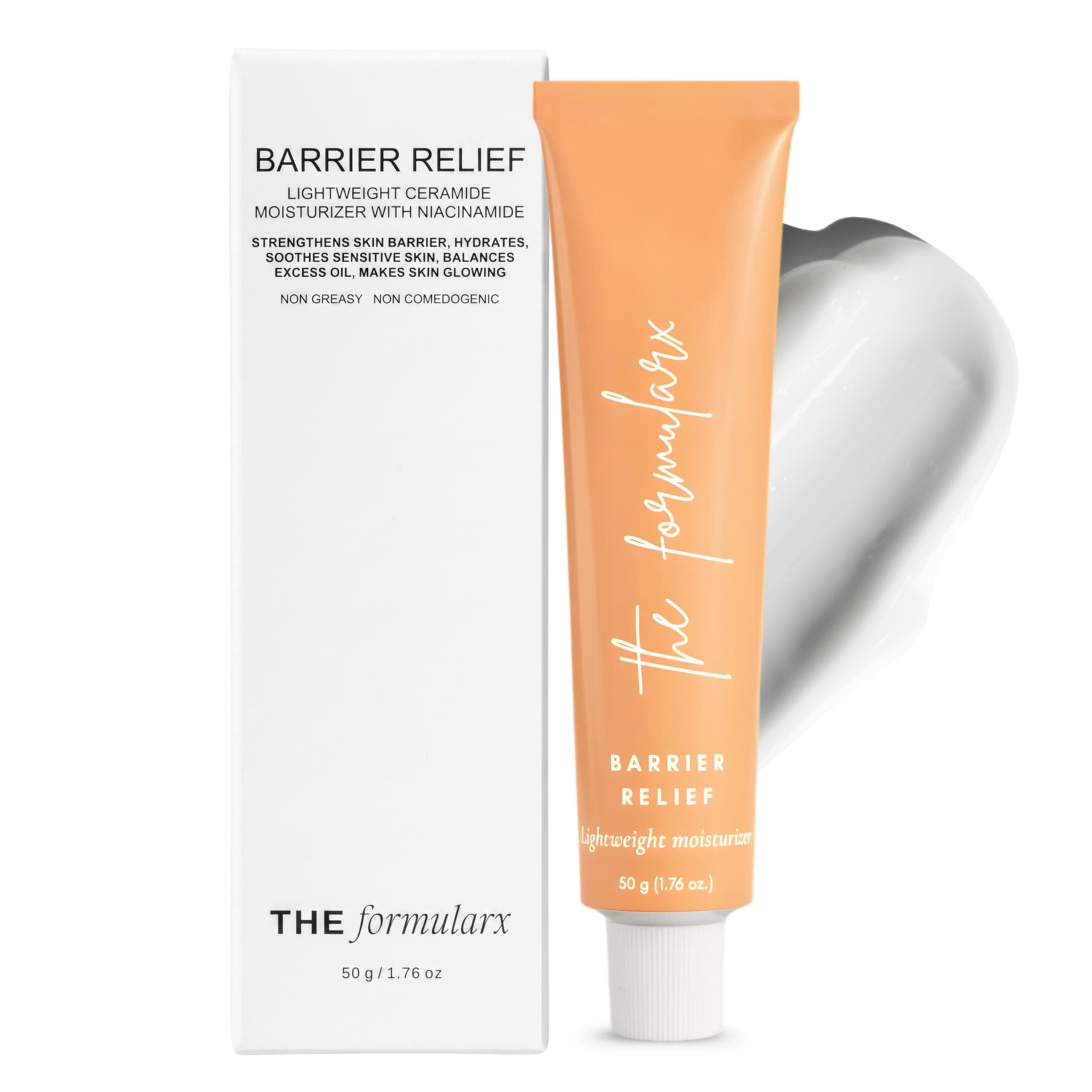 The Formularx Barrier Relief Ceramide Lightweight Moisturizer With Niacinamide & Hyaluronic Acid | For Oily, Combination, Dehydrated, Acne Prone, Sensitive Skin | 50 Gram