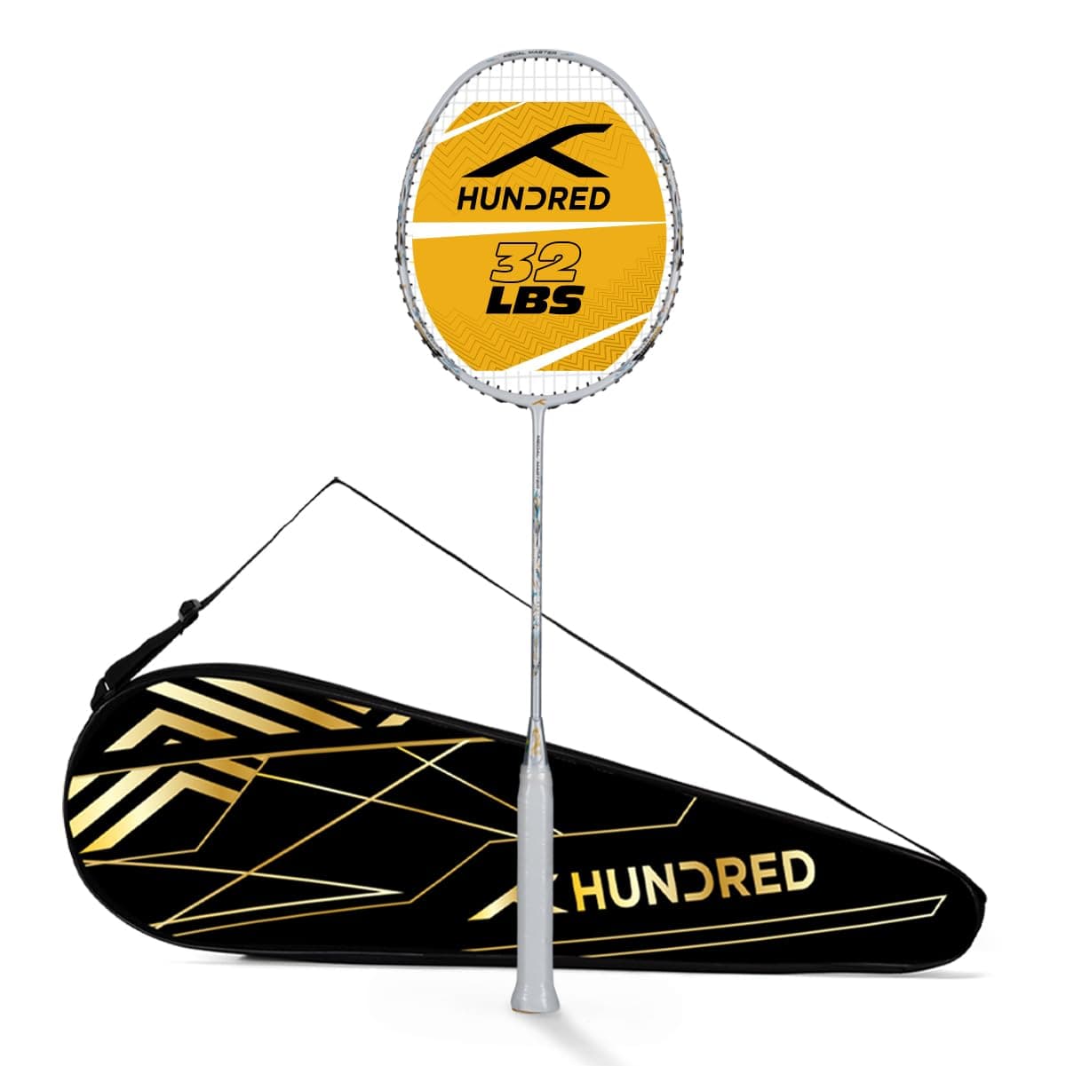 Hundred Medal Master Strung Badminton Racket with Full Racket Cover | 78 Grams | Matte Finish | Maximum Tension ≤ 32 LBS