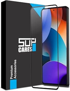 SupCares Tempered Glass for Redmi Note 12 Pro Plus, Redmi Note 12 Pro and Poco X5 Pro (6.67 Inch) With Installation Kit | 9H Edge to Edge Screen Protector | Black