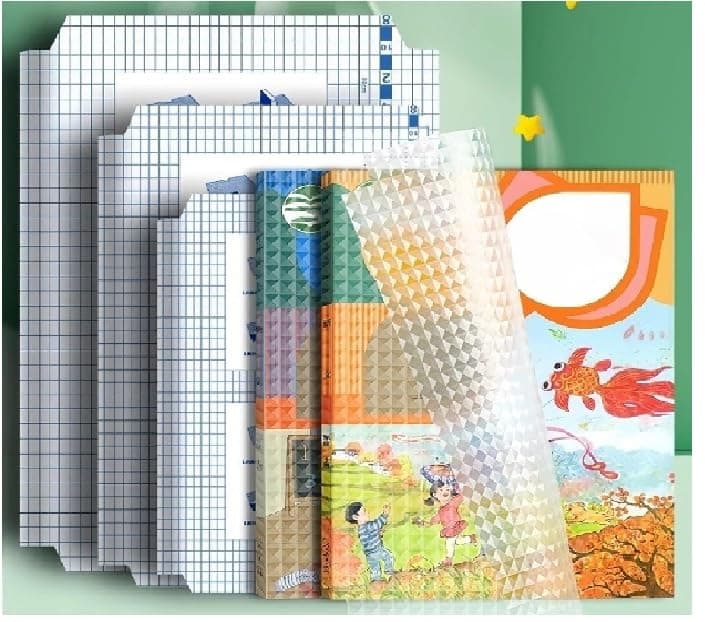 Eclet Transparent Paper Sticker Book Cover Film – 30 Pcs (10 Each of 3 Different Sizes) | Waterproof Self-Adhesive A4 Book Cover Sheets | Clear Protective Covers for School Textbooks, Notebooks & Office Documents-kj
