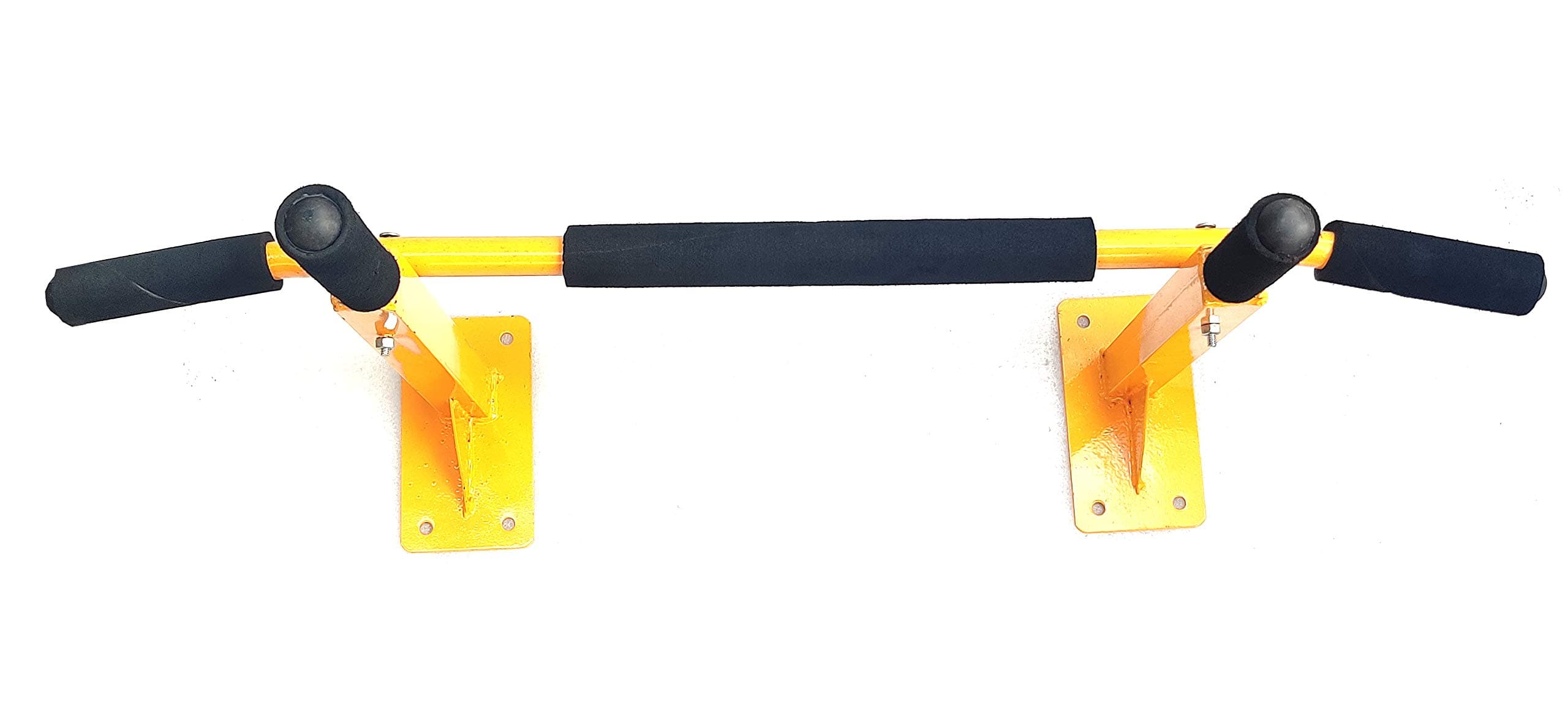 Protoner Yellow Wall Mounting Chin Up Bar and Ab Strap Combo