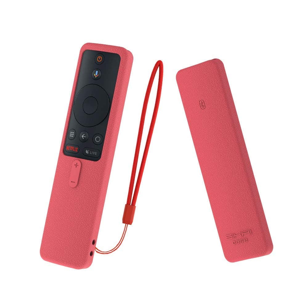 Oboe Remote Silicone Protective Case Compatible with Xiaomi Mi TV Remote Netflix/Amazon Model 4X (65,55,50,43 inch)/ 4A (40 inch) Shockproof Skin-Friendly Washable Cover (Red)