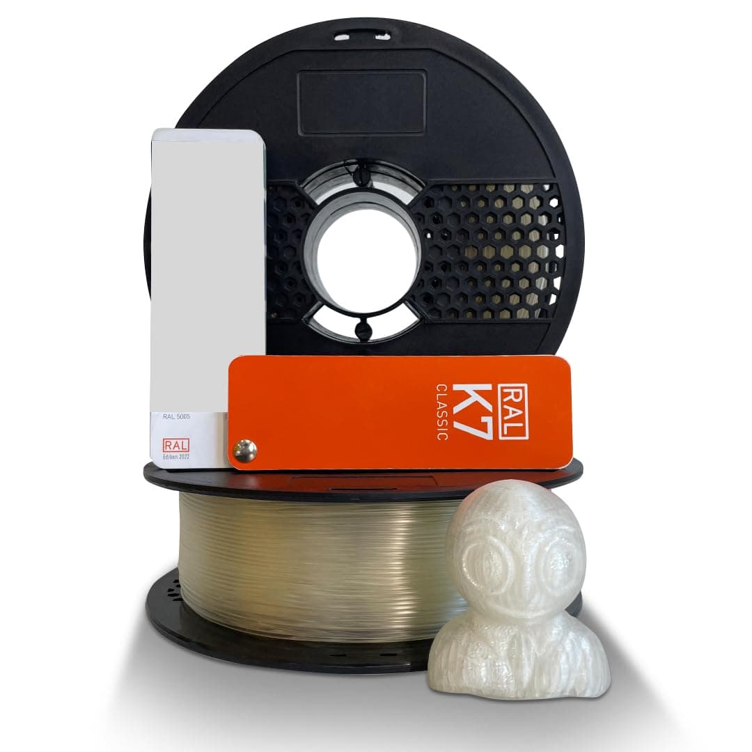 NFIL3D 1KG Net PETG+ Clear Glass 3D Printer Filament | Filaments for 3D Printer| 1.75mm| Accuracy - +/- 0.015mm | 1000g 3D Filament, 250g Spool & 350g Packaging Weight (Total Weight 1.6KG)