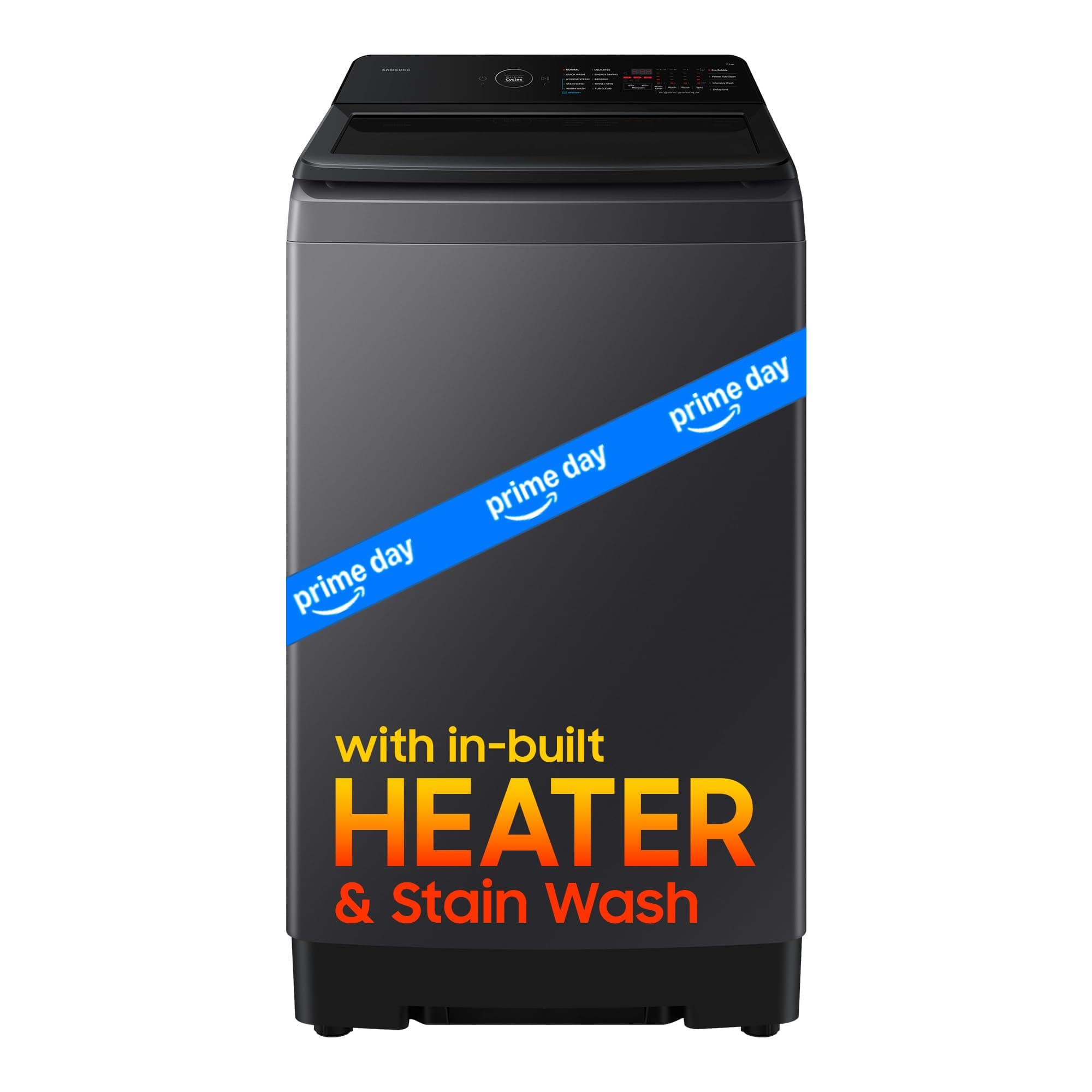 Samsung, 10kg, 5 Star, Eco Bubble, Hygiene Steam, Quick Wash, Magic Dispenser, Smart Check, Soft Closing Door, Digital Inverter, Fully-Automatic Top Load Washing Machine, WA40F10H2BTL, Black Caviar