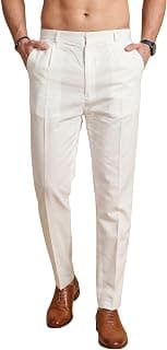 Ethnic Bay Men’S Casual Regular Trousers | Solid Traditional Trouser for Kurta | Festive, Wedding