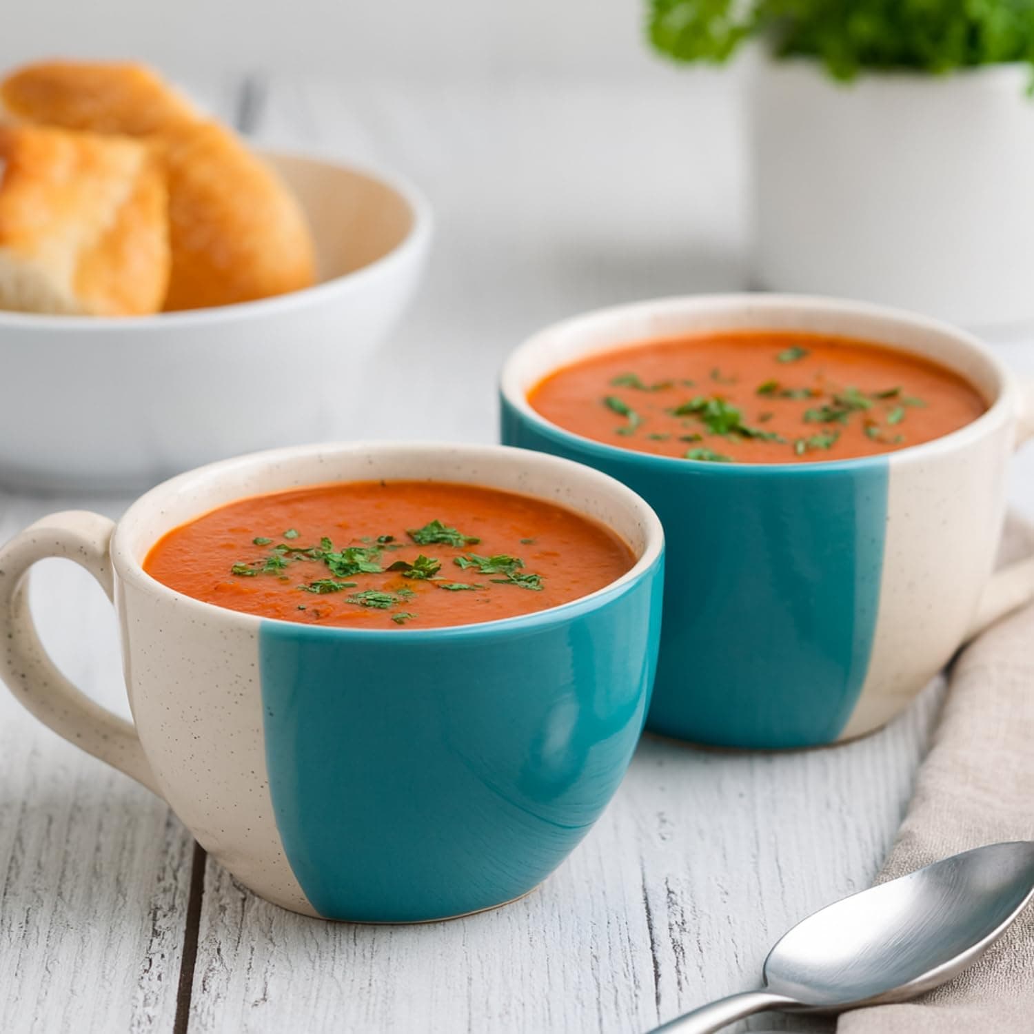 Saras Aajeevika 2 Pc Handmade Ceramic Soup Cup with Handle|Serving Maggi Soup Mug Cereal Serviing Jumbo Bowls for Kitchen Mixing Cups Coffee Mug Tea Cup Microwave & Dishwasher Safe Return Gift Items