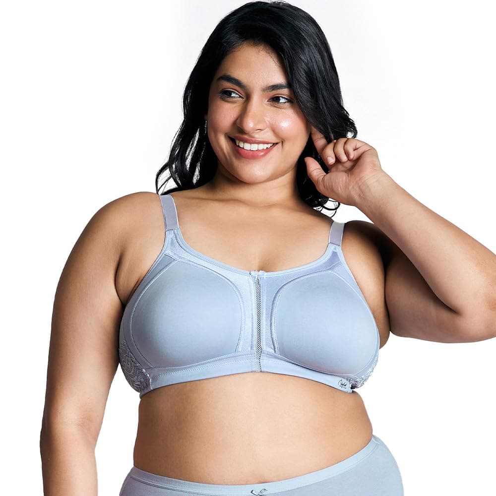 NYKD NYB101 Cotton Non Padded Non Wired Full Coverage Everyday Bra M-Frame Bounce Control (Plus