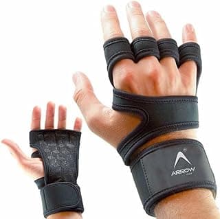 ArrowMax Gym Gloves with Wrist Support for Men & Women | Weight Lifting Workout Gloves with Grip & Palm Protection | Breathable Training Gloves for Gym, Crossfit, Fitness, Cycling