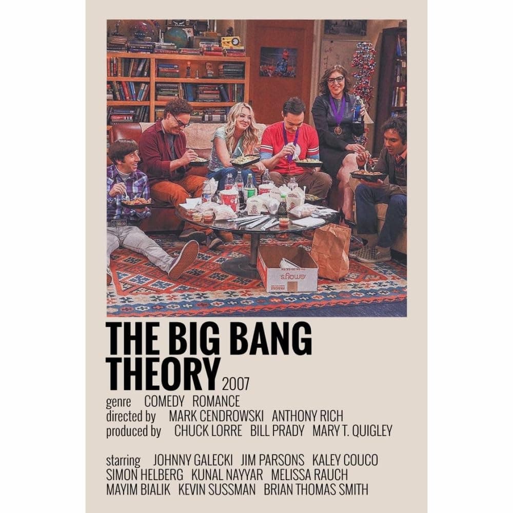 POSTER WALLAH The Big Bang Theory Poster for Home Office and Student Room Wall | Aesthetic Poster | Wall Decor TBGBNG07 (18X12 inch)