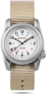 BODERRY Men's Titanium Automatic Military Watch 40mm, Day Date, 100M Waterproof, Japanese Mechanical Movement Voyager