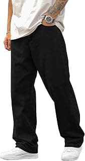 London Hills Men’s Relaxed Fit Baggy Jeans | Streetwear Style Loose Denim Pants for Casual Wear | Comfortable Cotton Blend Jeans with Trendy Wide Leg Fit
