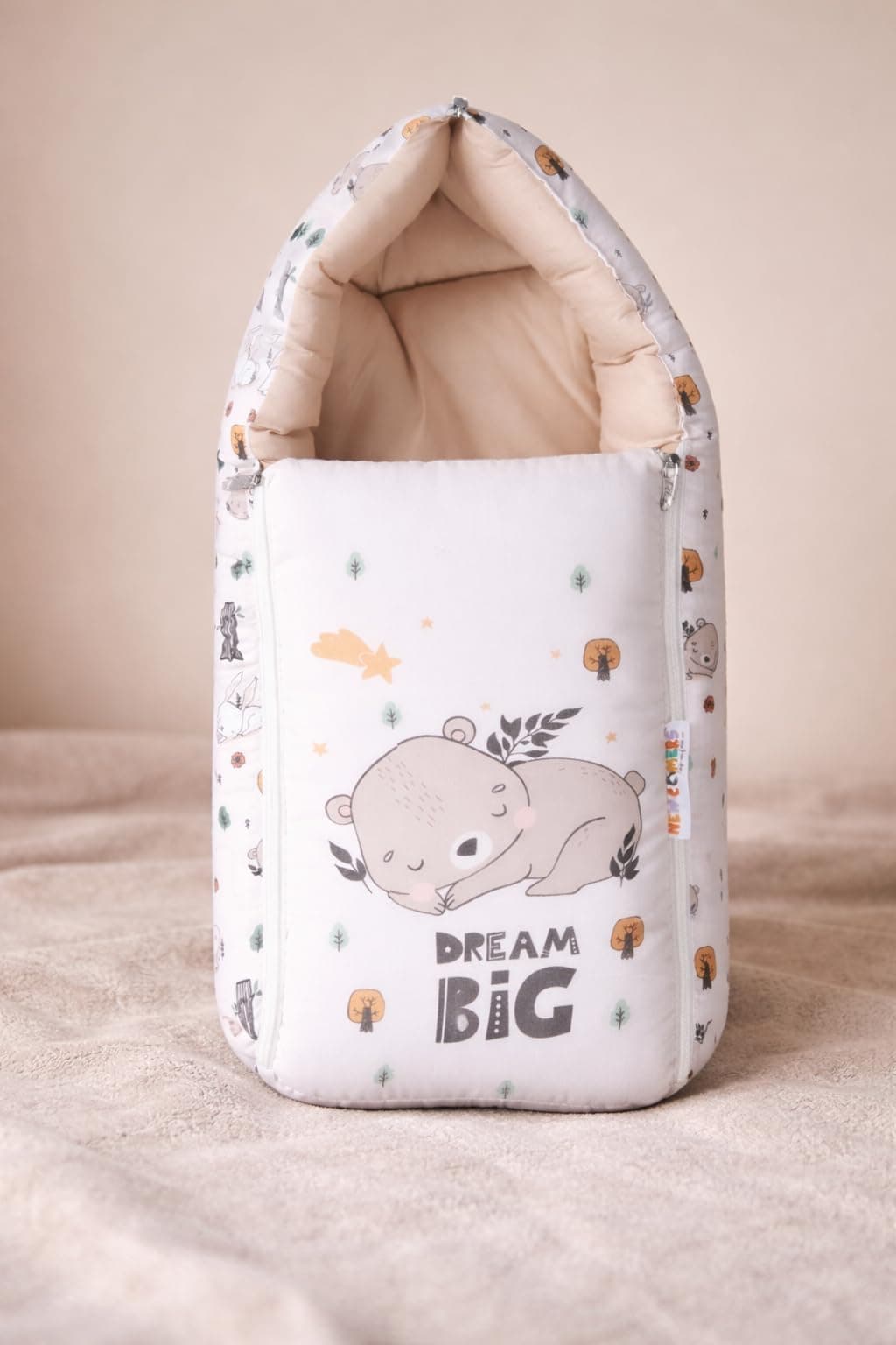 NEW COMERS® 3 in 1 Carry Nest Portable Cushion Bed with Soft Cotton Padding Lightweight Travel Friendly Multi-Use Carry Wrap with Secure Support Design | Unisex Carry Bag Nest 801
