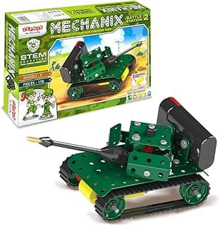 Mechanix Battle Station,Construction Set,War Themed Building Blocks,for 6+ yrs Boys and Girls,Metal,Multicolor