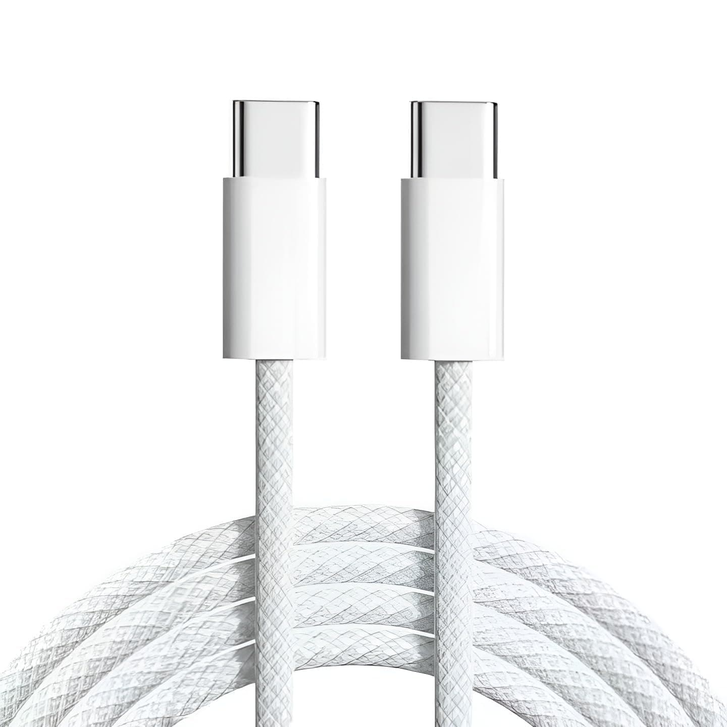 Voltua 60W USB C to C Fast Charging Nylon Braided Cable, iPhone Samsung 1m | Universal USB-C Compatibility: Works with iPhone, Samsung, OnePlus, Google Pixel, MacBook, iPad and all USB-C devices.