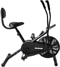 Sparnod SAB-05 Air Bike Exercise Cycle for Home Gym with Back Support | Full Body Workout – Arms & Legs Dual Action | Adjustable Resistance | 120 KG Maximum User Weight & 1-Year Warranty