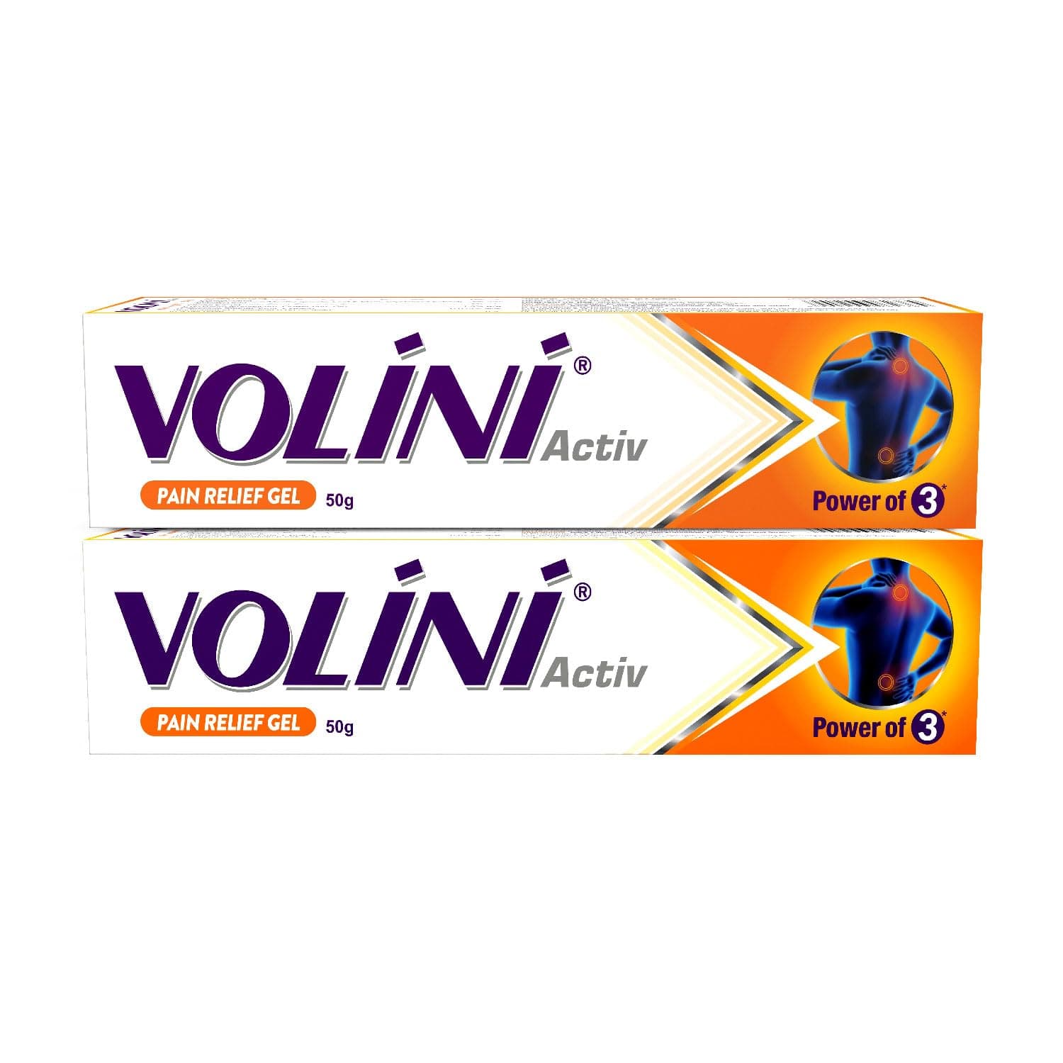 Volini Activ Pain Relief Gel 50 g | Pack of 2 | Quick Relief from Back Pain, Neck/Shoulder Pain, Sprain & Joint Pain | With Powerful Ingredients – Gandhapura Oil, Pudina Satva, Shallaki Gum & Capsaicin | Recommended for Sports Injuries, Active Lifestyle Injuries & Everyday Pain Relief