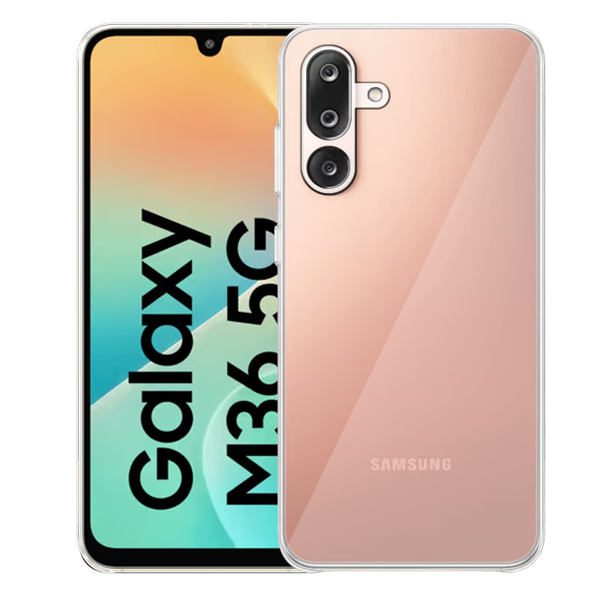 Amazon Brand - Solimo for Samsung Galaxy M36 5G Premium Transparent Soft Silicon Crystal Clear Back Cover [Transparent]