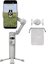 DJI Osmo Mobile 7 Gimbal Stabilizer for iPhone, Android, Built-in Tripod, Ultra-Light, 3-Axis Phone Gimbal,Activetrack 7.0,One-Tap Edit,Phone Charging Vlogging Stabilizer YouTube Video, Gray