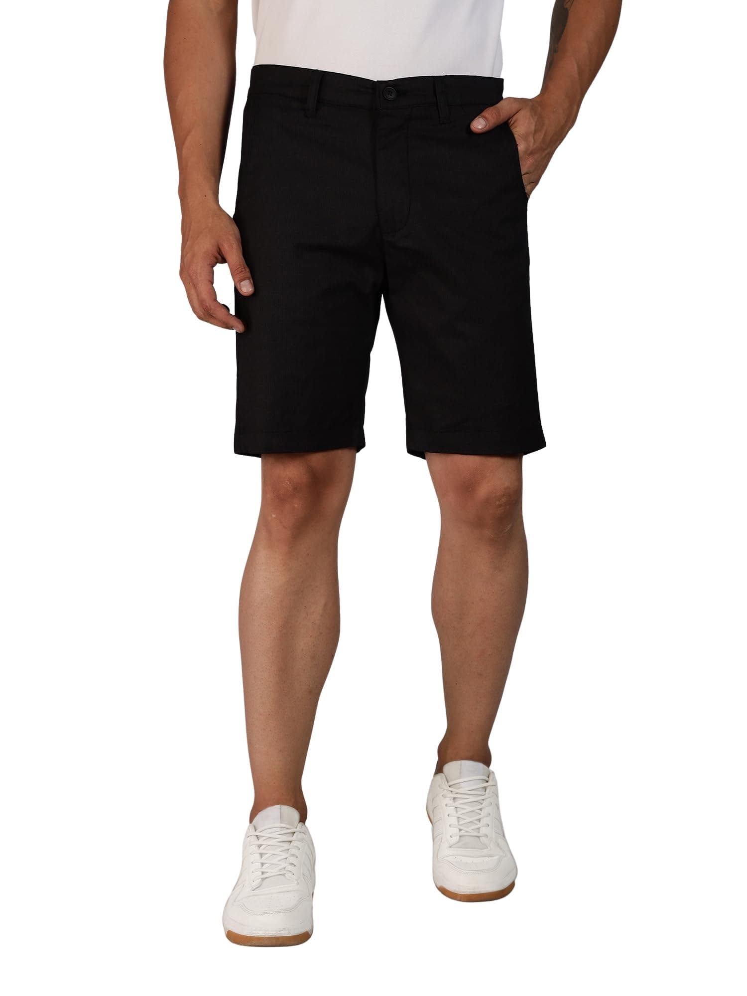 Thomas Scott Men's | Mid-Rise | Slim Fit | Outdoor | Woven | Above Knee | Printed | Button Closure | Chinos | Shorts for Men
