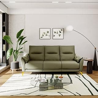 Wakefit Sofa Set | 5 Year Warranty | Sofa 3 Seater, 3 Seater Sofa for Living Room, Wooden Sofa Set, Couch Sofa for Living Room - Tuvalu(Vegan : Green)
