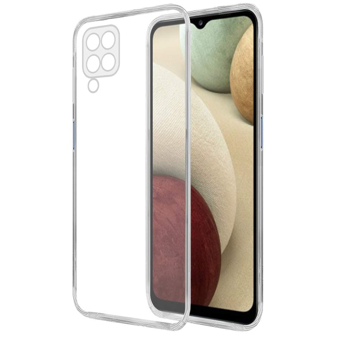 Amazon Brand - Solimo Silicone Mobile Cover for Samsung Galaxy F62 / M62 Soft and Shockproof Back Cover with inbuilt Cushioned Edges (Transparent)