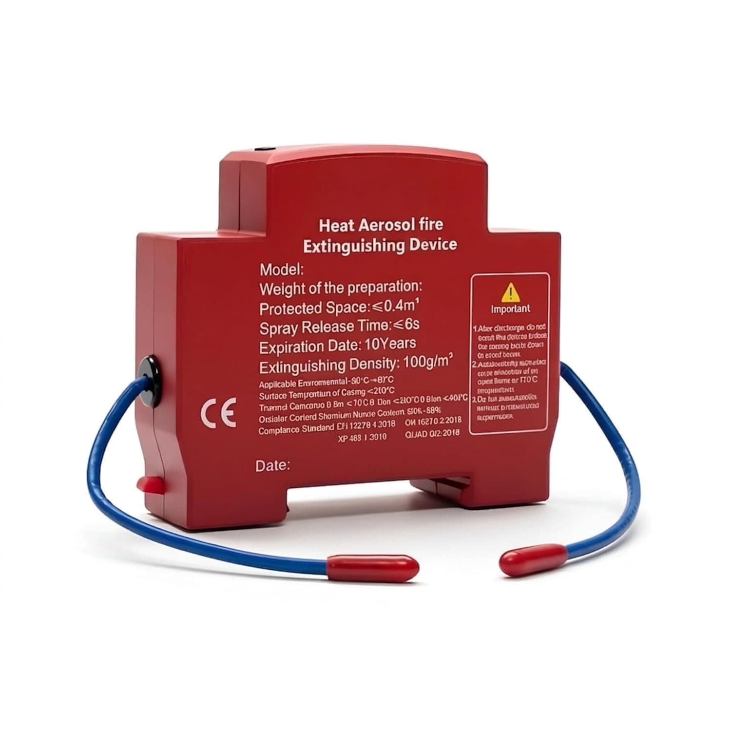 Mini Aerosol Fire Extinguisher Device | Automatic Thermal Activated Fire Suppression Unit | DIN Rail Mounted Safety System for Electrical Panels, MCB Boxes & Solar Distribution Boxes pcs 1