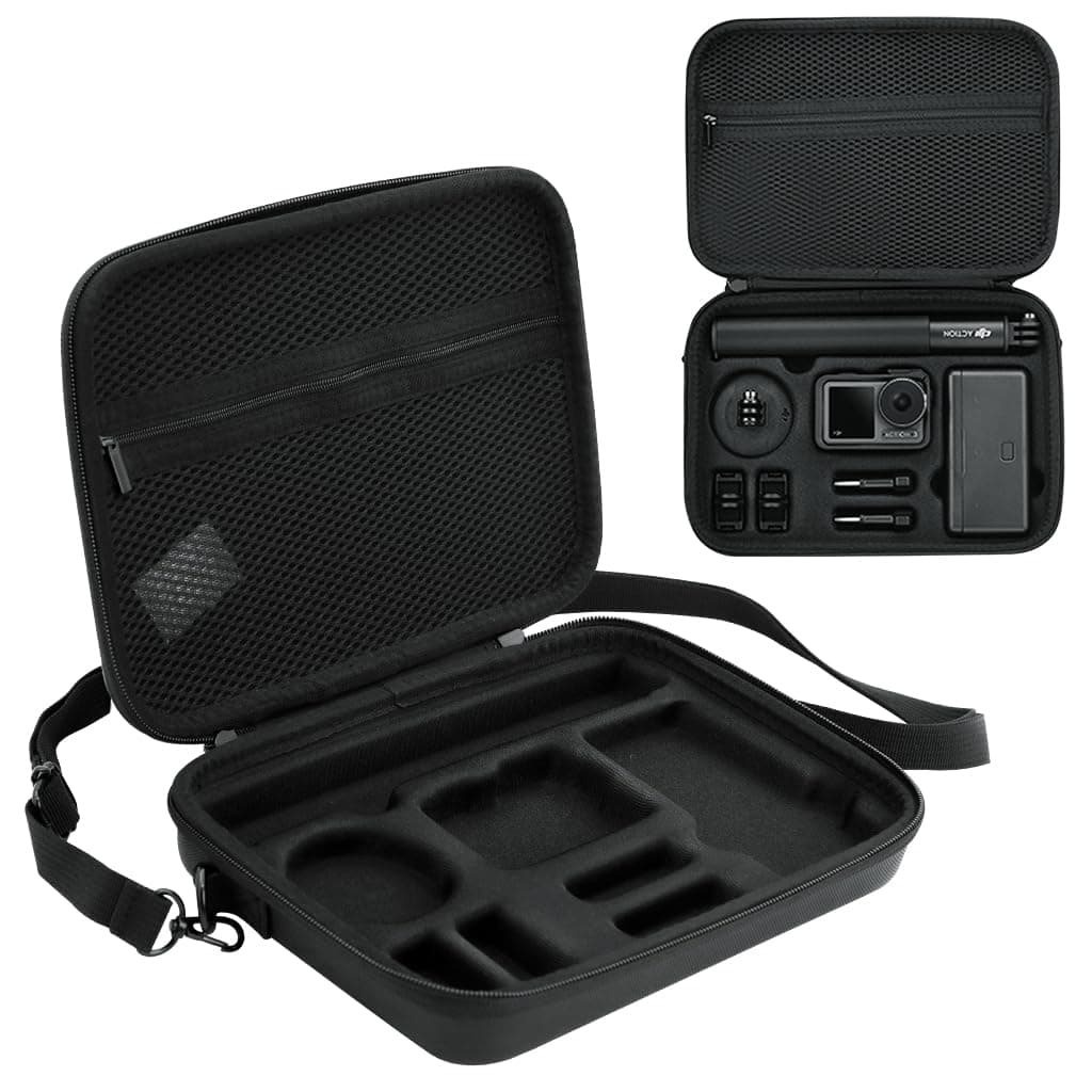 Zorbes for Osmo Action 3 Carrying Case for DJI OSMO Action 3/Action 4/5Pro/6 Camera, Hard Shell Bag Storage Bag with Shoulder Strap Travel Case for DJI OSMO Action 3/4/5pro Camera, Not Included Camera